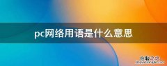 网络用语 pc pc网络用语是什么意思