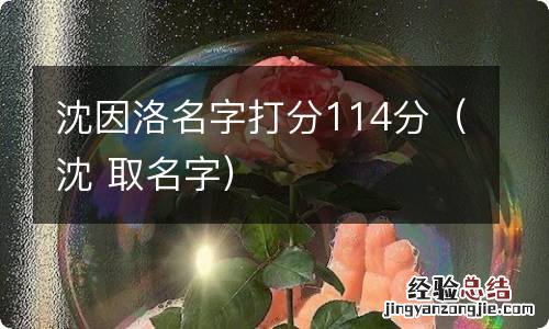 沈 取名字 沈因洛名字打分114分