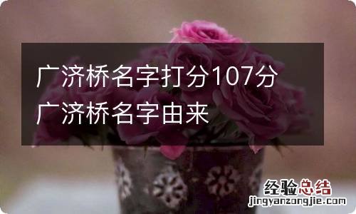 广济桥名字打分107分 广济桥名字由来