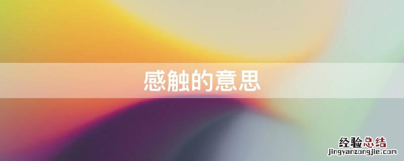 感促和感触的意思 感触的意思