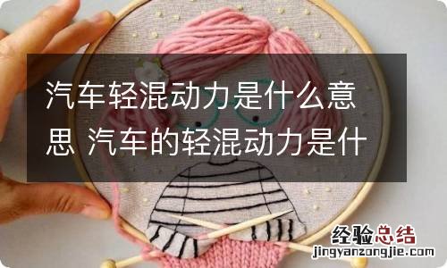 汽车轻混动力是什么意思 汽车的轻混动力是什么意思