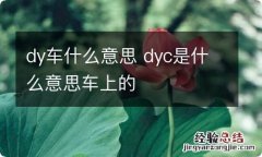 dy车什么意思 dyc是什么意思车上的