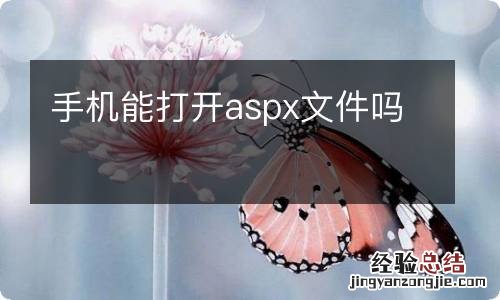 手机能打开aspx文件吗