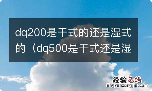 dq500是干式还是湿式 dq200是干式的还是湿式的