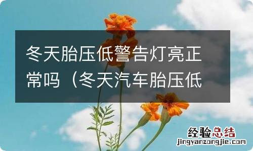 冬天汽车胎压低警告灯亮了怎么办 冬天胎压低警告灯亮正常吗