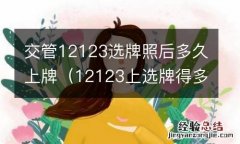 12123上选牌得多久上牌 交管12123选牌照后多久上牌