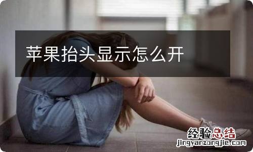 苹果抬头显示怎么开