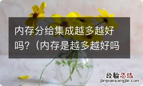 内存是越多越好吗 内存分给集成越多越好吗?