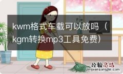 kgm转换mp3工具免费 kwm格式车载可以放吗