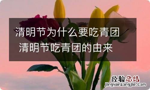 清明节为什么要吃青团 清明节吃青团的由来