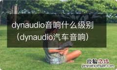 dynaudio汽车音响 dynaudio音响什么级别