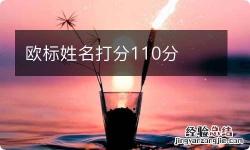欧标姓名打分110分