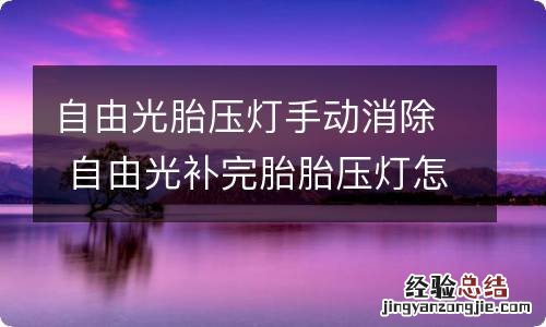 自由光胎压灯手动消除 自由光补完胎胎压灯怎么消除