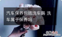 汽车保养包括洗车吗 洗车属于保养吗