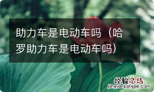 哈罗助力车是电动车吗 助力车是电动车吗