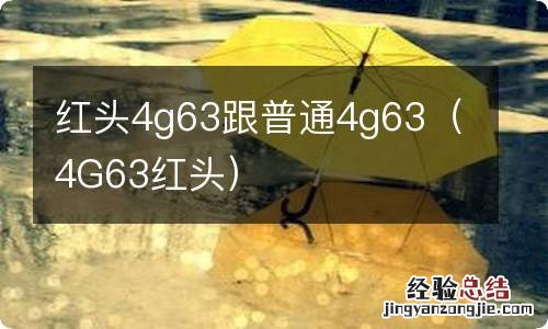 4G63红头 红头4g63跟普通4g63