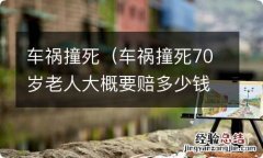 车祸撞死70岁老人大概要赔多少钱 车祸撞死