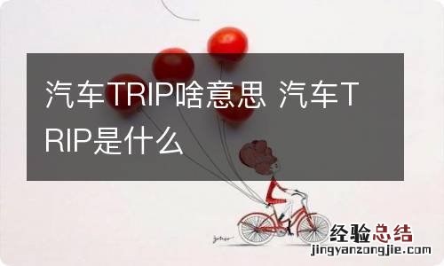 汽车TRIP啥意思 汽车TRIP是什么