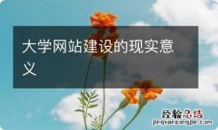 大学网站建设的现实意义