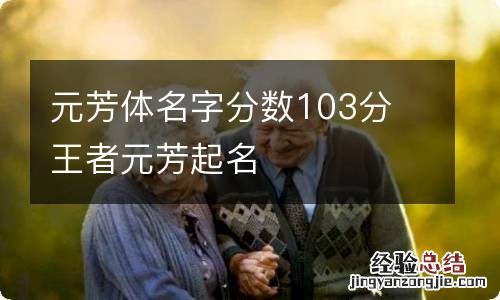 元芳体名字分数103分 王者元芳起名