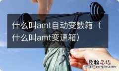 什么叫amt变速箱 什么叫amt自动变数箱