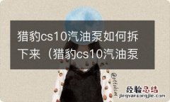 猎豹cs10汽油泵怎么拆 猎豹cs10汽油泵如何拆下来