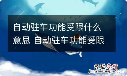 自动驻车功能受限什么意思 自动驻车功能受限怎么解决