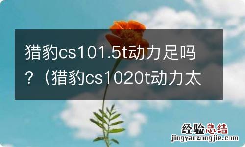 猎豹cs1020t动力太差了 猎豹cs101.5t动力足吗?