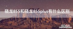 855和855plus的区别 骁龙855和骁龙855plus有什么区别