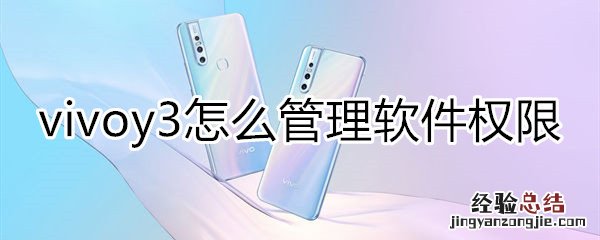 vivoy3怎么管理软件权限