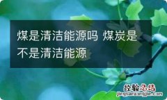 煤是清洁能源吗 煤炭是不是清洁能源