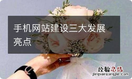 手机网站建设三大发展亮点