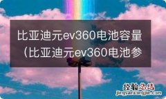 比亚迪元ev360电池参数 比亚迪元ev360电池容量