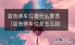 蓝色停车位是怎么回事 蓝色停车位是什么意思