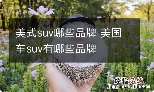 美式suv哪些品牌 美国车suv有哪些品牌