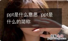 ppt是什么意思ppt是什么的简称