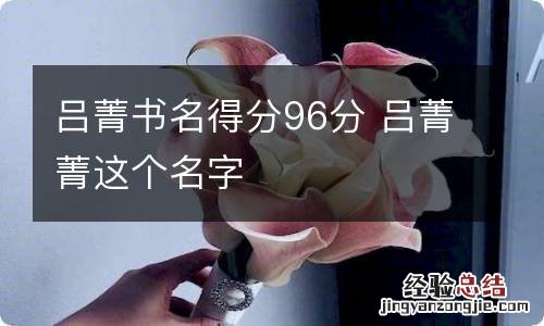 吕菁书名得分96分 吕菁菁这个名字