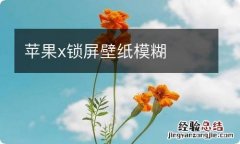 苹果x锁屏壁纸模糊