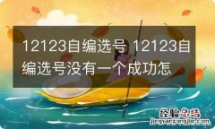 12123自编选号 12123自编选号没有一个成功怎么办