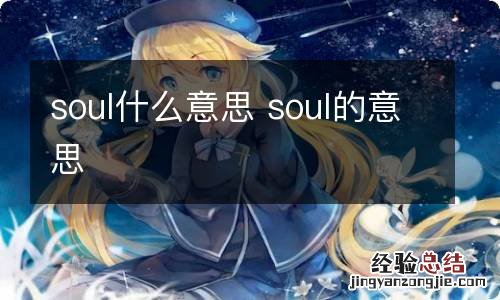 soul什么意思 soul的意思