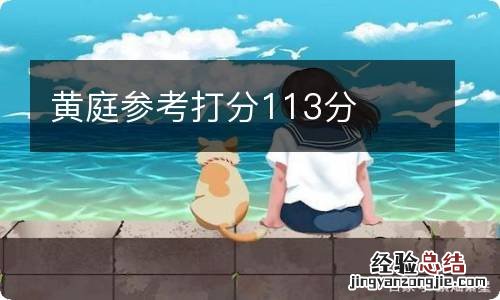 黄庭参考打分113分