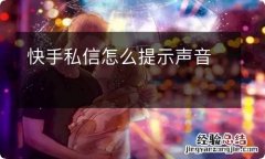 快手私信怎么提示声音