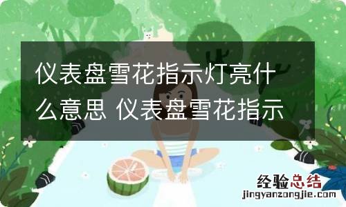 仪表盘雪花指示灯亮什么意思 仪表盘雪花指示灯亮什么意思呀