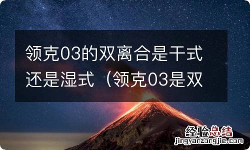 领克03是双离合是干的还是湿的 领克03的双离合是干式还是湿式