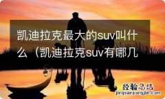 凯迪拉克suv有哪几款 凯迪拉克最大的suv叫什么