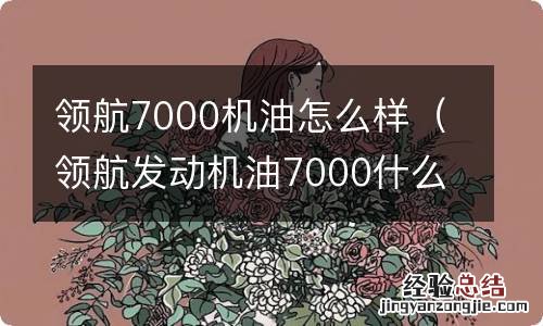 领航发动机油7000什么价 领航7000机油怎么样