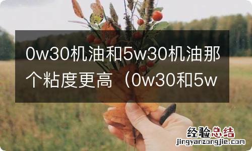 0w30和5w30哪个粘度大 0w30机油和5w30机油那个粘度更高