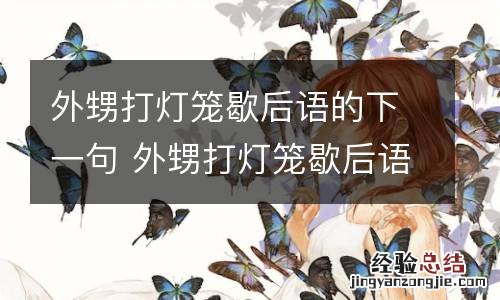 外甥打灯笼歇后语的下一句 外甥打灯笼歇后语的下一句是什么
