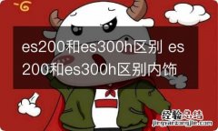 es200和es300h区别 es200和es300h区别内饰