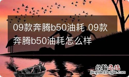 09款奔腾b50油耗 09款奔腾b50油耗怎么样